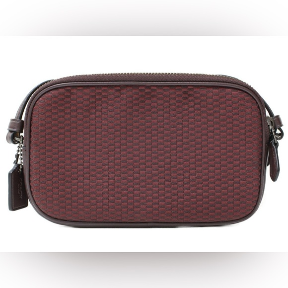 The COACH LEGACY Jacquard/Leather Pouch Crossbody Purse - Picture 2 of 11